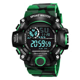 Frozil Digital Watch Shockproof Multi-Functional Automatic Full Green Color Strap Waterproof Digital Sports For Men'S Kids For B