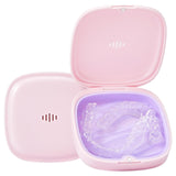 Gaboolo Retainer Case Slim Aligner Case with Vent Holes Removable Inner Tray Silicone for Easy Cleaning (1Pack Pink Purple)