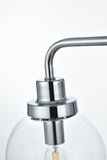 Living District Hanson 2-Light Metal Bath Sconce In Polished Nickel And Clear