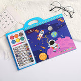 HRIM ENTERPRISE 3 in 1 Crayon & Water Coloring 2 Book Set Cute Graffiti Watercolor Painting Set Fun Activity Game Birthday Retur