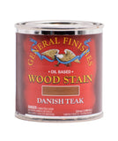 General Finishes Oil Based Penetrating Wood Stain, 1/2 Pint, Danish Teak