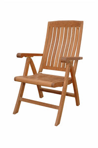 Anderson Teak Chr-120 - No Cushion Katana 5-Position Recliner Armchair