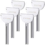 ZOCONE Toothpaste Squeezer, 6pcs Metal Tube Squeezer Key Stainless Steel Toothpaste Roller Tube Wringer for Paint, Cream, Cosmet