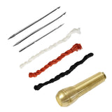 UJEAVETTE Quick Sewing Awl Leather Canvas Repair Stitcher Kit 3 Needles 3 Color Thread