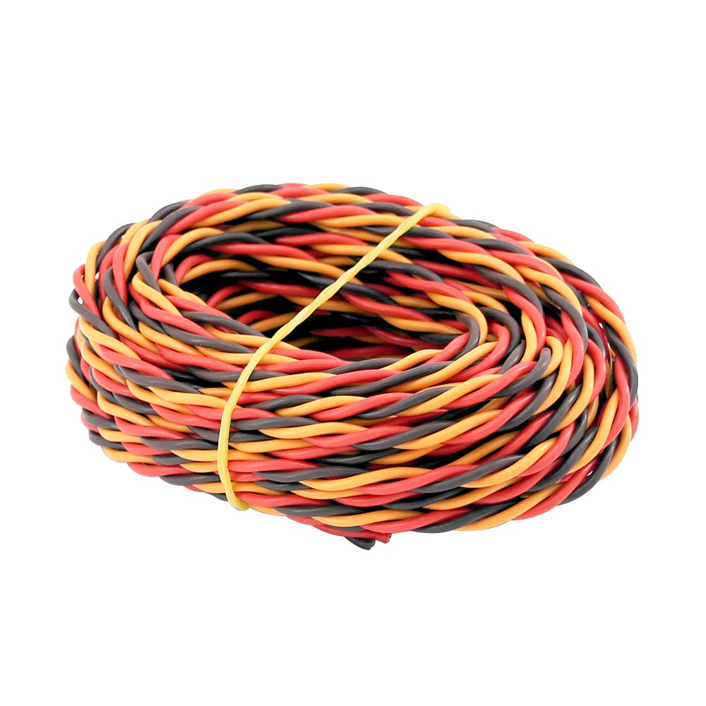 BDHI 16' 5m 3-Way Servo Wire 22awg 60 cores Twisted Cable for JR Hitec Futaba(BDHI-37)