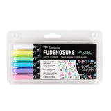 Tombow 56448 Fudenosuke Brush Pens, Pastel, 6Pack