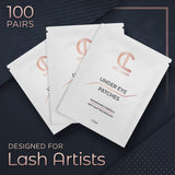 100 Pairs Under Eye Pads for Eyelash Extensions - Professional Lint Free Hydrogel Eye Patches with Moisturizing Vitamin C and Al