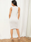 Wedani Georgette Solid One Piece Dress For Women,WHITE,S,Rayon,Fit And Flare,