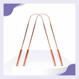 Nurpi Premium Heavy Copper Tongue Scrapper For Oral Health With Heavy Handle For Better Grip Pack Of 2
