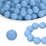 HARFINGTON 160Pcs Silicone Beads 12mm Round Rubber Focal Beads Bulk for Pens Keychain Bracelet Necklace DIY Crafts Making, Cold 
