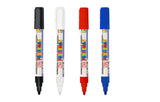 Zig POSTERMAN Medium TIP SIZE: 2 mm [Black,White,Red,Blue Special combo set] Never Fade Quick Dry and Permanent Works on Rocks P