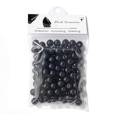 Raicegs 100pcs 8mm Black Tourmaline Beads Natural Gemstone Beads Round Loose Beads for Jewelry Making DIY Bracelets Necklace