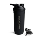 Smartshake Reforce Stainless Steel Protein Shaker Bottle 900 ml 30 oz Black | Leakproof, Screw-on Lid, BPA Free, Unisex