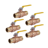 Everflow Supplies 310R114NL 11/4 Lead Free Full Port Ball Valve With Press Fittings