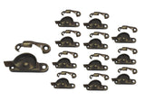 QCAA Zinc Die Cast Window Sash Lock, 2-7/16, Brushed Antique Brass, 12 Pack, Made in Taiwan