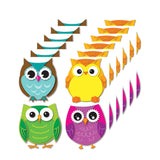 Carson Dellosa Education Colorful Owls Mini Cut-Outs, 36 Per Pack, 6 Packs