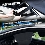 Sunny color Extra Large Windshield Cover for Ice and Snow, Upgraded Thicken Oxford Car Windshield Cover Best for Ice, Frost & Sn