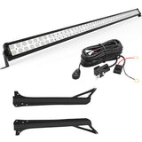 Yitamotor Led Light Bar 52 Inches Light Bar Compatible With 1997-2006 Wrangler Tj With Mounting Brackets And Switch On/Off Wiring Harness 300W Spot Flood Combo Off Road Lights 12V -Like New