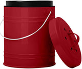 Countertop Compost Bin - Kitchen bin with EZ-No Lock Lid, Plastic Liner & Charcoal Filters - Sturdy Construction & Odor-Free Seal to Prevent Smell