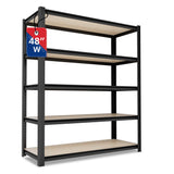 WORKPRO House 5-Tier Shelving Unit, Adjustable Heavy Duty Storage Shelves, Wood Grain Pattern, Waterproof Board, 3000lbs Boltles