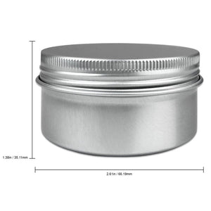 Beauticom Aluminum Silver Tin Metal Storage Containers with Screwtop Lids for DIY Beauty, Cosmetics, Accessories, Travel and Mor