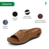 Ortho Joy Women'S Extra-Soft Comfortable Fancy Slippers [Brown],Tan,8,B08P8QCMXY