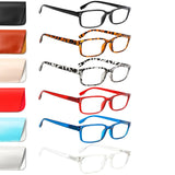 Kerecsen 6-Pack Reading Glasses Blue Light Blocking,Spring Hinge Readers for Men Women,Computer Eyeglasses (6 Mix Color-6, 1.75,