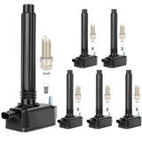 ECCPP 6 ignition coils with 6 iridium Spark Plugs,UF807,coils packs,for Ram,for Chrysler,for Dodge,for Jeep 1500 Pacifica Grand,