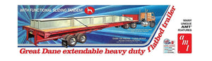 Amt 1/25 Great Dane Extendable Flatbed Trailer, Model Kit, Amt1111