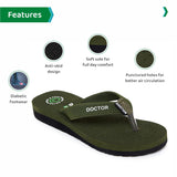 Ortho Joy Women'S Doctor Orthopedic Soft Comfortable Mcr Slippers (Green),Dark Green,4,B09W9W59JL