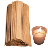 MadMedic Candle Wood Wicks 0.75 x 5.12 inch Natural Candle Wick 100 PCS for Candles, Wood Candle Wicks Bulk Wooden Wicks for Can