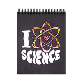 Vprint Science Loves Spiral Wiro Unruled Blank Pages Notebook Diary Journal Drawing Book Black Paper A4 (Size 8X11)