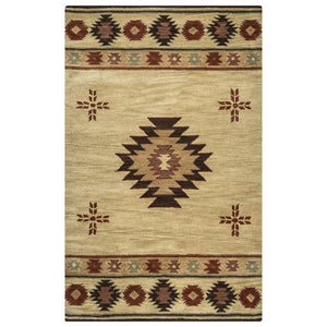 Alora Decor Ryder 12' X 15' Tribal Khaki/Brown/Burgundy/Sage Hand-Tufted Rug