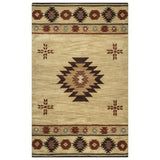 Alora Decor Ryder 12' X 15' Tribal Khaki/Brown/Burgundy/Sage Hand-Tufted Rug