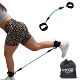 FITCOZI Natural Rubber Booty Ankle Resistance Bands with Cuffs, Strap Legs Bands, for Kickbacks and Hip Glute Home Training Exer