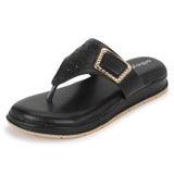 Ortho Joy Doctor Fancy Slipper For Women || Orthopedic Women'S Fancy Slipper/Sandal For Women,Black,3,B0CQJNGHMF