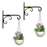 Born Stuff Iron Metal Hooks Hangers Brackets For Wall Hanging Planters,Plants,Flower Pots And Other Hanging Items With Black Col