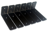 6 Pack - L 5 x H 2 x W1.5, 5mm Thick Black L Shelf Bracket, Iron Shelf Brackets, Metal Shelf Brackets, Floating Shelf, Shelf Sup