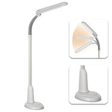 OttLite Standing Floor Lamp with Adjustable Neck, Craft Plus - 24w Compact Fluorescent Lamp for Bright Natural Daylight - Modern