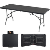 Dkeli Folding Table 6 ft | Portable Picnic Table | Folding Camping Table Heavy Duty for Outdoor Indoor Camping | Picnic and Part