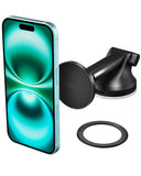 iOttie iTap 3 Magnetic Dash & Windshield Mount Car Phone Holder with Magnetic Ring Adapter. Compatible with Qi2, MagSafe, iPhone