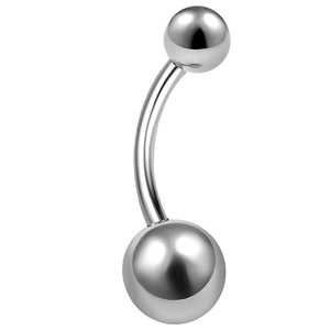 bodyjewellery 1pcs 14g Titanium G23 Belly Ring Piercing Button Stud Navel Jewelry Bar Banana Rings C3YL - 11mm