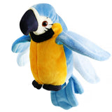 Houwsbaby 9'' Blue Electronic Musical Talking Parrot Plush Toy Interactive Toy,Recording Stuffed Animal Repeat What You Say Shak