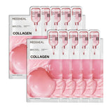 Mediheal Collagen Essential Sheet Mask Core Firming 10 pcs. 98% Vegan Collagen for firming, elasticity, and skin density improve