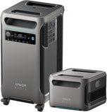 Anker SOLIX F3800 Portable Power Station and BP3800 Expansion Battery, 7.68kWh LiFePO4 Batteries, 6000W AC Output, Solar Generat