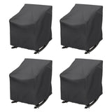 TORUTA 4 Pack Waterproof Outdoor Swivel Rocking Lounge Chair Covers - Heavy Duty Patio Furniture Protectors for Lawn, Deck Garde