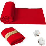 KEPYDRMTF 58  Wide 100% Combed Cotton Fabric By The Yard, Red Fabric, Soft and Durable, Quilting Material for Sewing and DIY (R