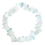 Zenergy Gems CHARGED Premium Natural Premium Aquamarine Crystal Bracelet + Selenite Heart Charging Crystal SOOTHING & UPTLIFTING