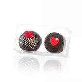 SLShePack 100PCS Clear Macaron Boxes for 2, Chocolate Covered Orec Boxes Favor Boxes Treat Boxes Pastry Boxes for Christmas Part
