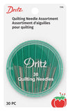 Dritz 156 Hand Needle Compact for Quilting, Assorted Sizes (30Count)